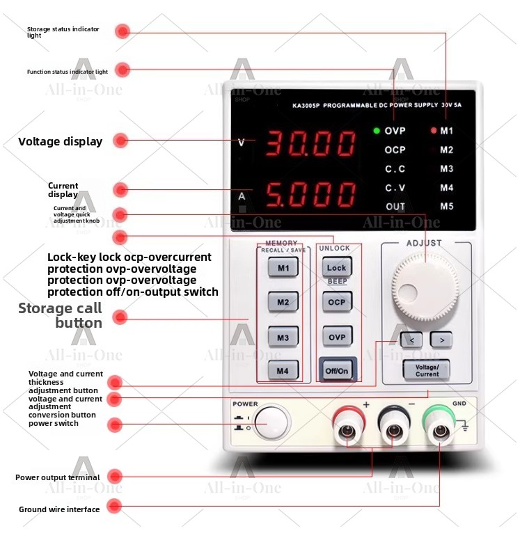KA3003D / KA3005P Digital Prog - Programmable Dc Power Supply 60V 5A recension och pris